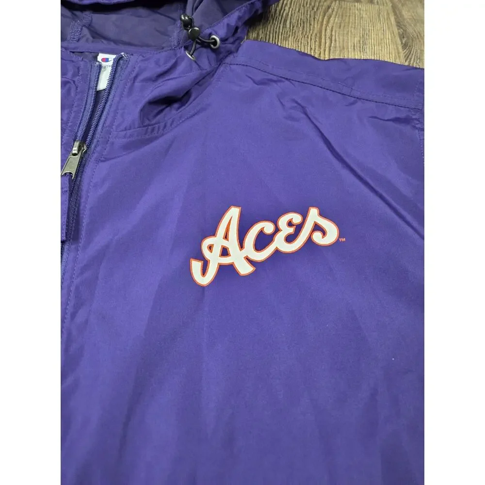 Champion Evansville Purple Aces Windbreaker Hooded Jacket Men's Size XL